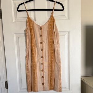 Rip Curl Tan and Orange Mini Dress